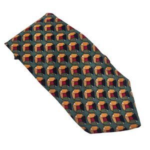 Frank Sinatra Mens Silk Tie Kaleidoscope Premier Collection Geometric Vintage
